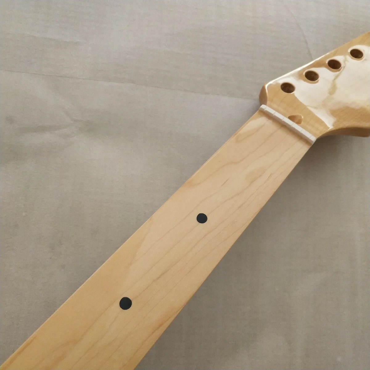 Fretless Electric Guitar neck Maple Fretboard 22 Frets 25.5inch Dot Inlay Gloss