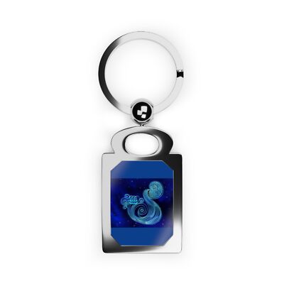 Aquarius Zodiac Sign Astrology Art Key Ring Celestial  Astrological Keychain