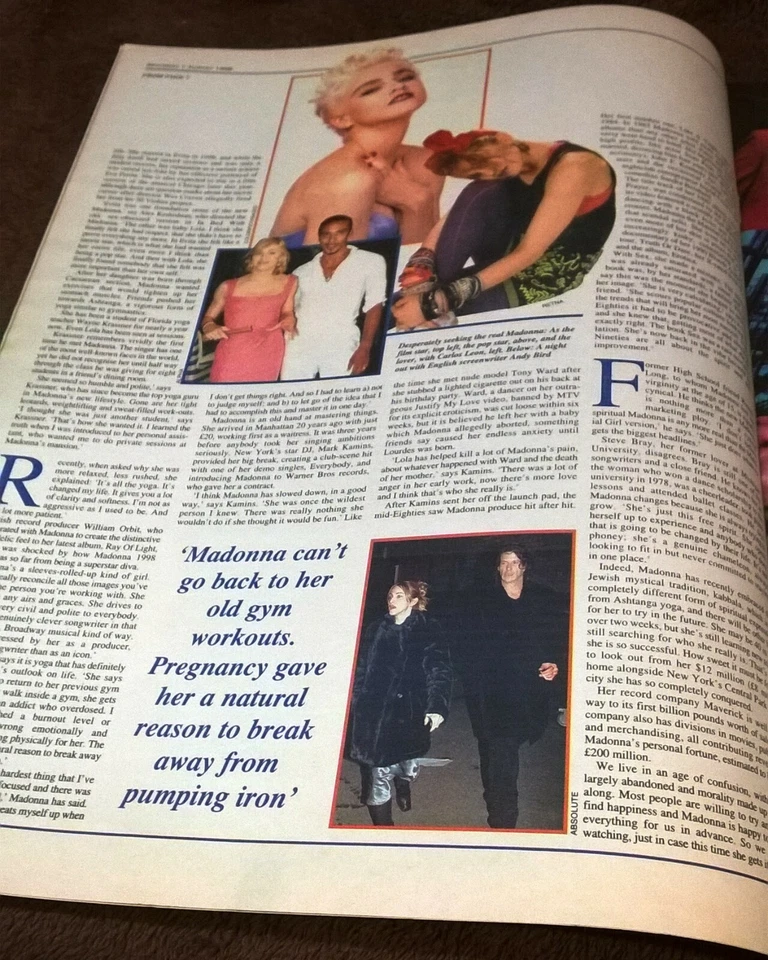 MADONNA on Cover & Within DAILY MAIL WEEKEND Magazine. Aug 1998. Free UK Post - Image 3 of 3