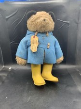 Vtg 20" Paddington Bear 1977 Eden 70s w/ boots jacket Stuffed Animal Toy Teddy