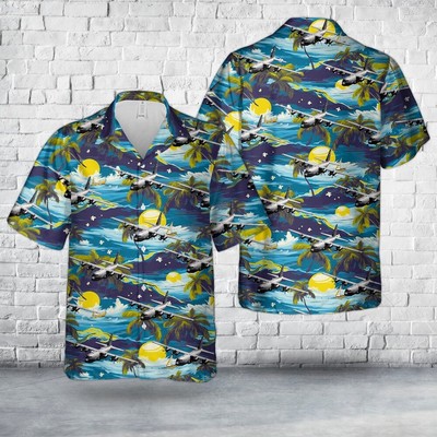 Air Force Aloha Shirt US Air Force 53rd Weather Reconnaissance Squadron Hurrican