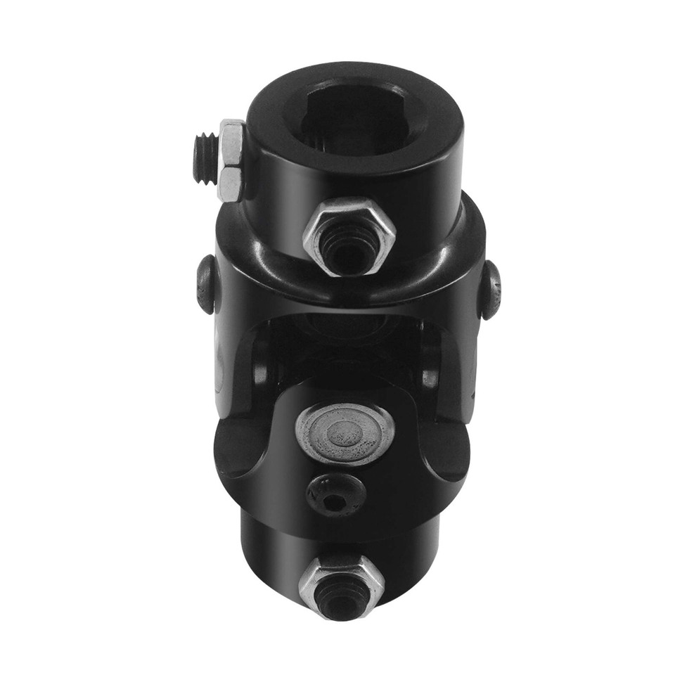 Double U Joint Shaft - 3/4" Round X 3/4" Round, Chrome, 5-1/8" Total Length, Universal Steering Joint