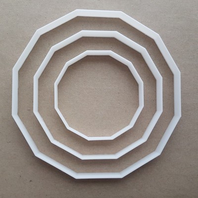Dodecagon Zwölf Seiten Polygon Form Ausstecher Teig Keks Fondant Scharf