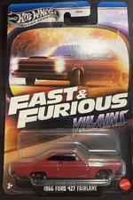 FAST & FURIOUS Villains 1966 FORD FAIRLANE 1:64 8cm Hot Wheels JBY36