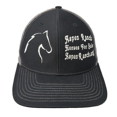 Aspen Ranch Horses For Sale Snapback Trucker Hat Black One Size Richardson