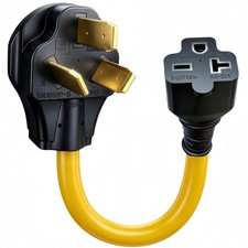 NEMA 10-50P to 6-15R/6-20R Adapter Cord 50Amp Dryer Plug Male to Two-in-One T...