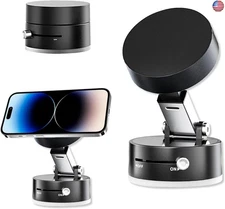 1 Pcs Suction Phone Holder,Vacuum Magnetic Phone Stand,Magnetic Suction Phone