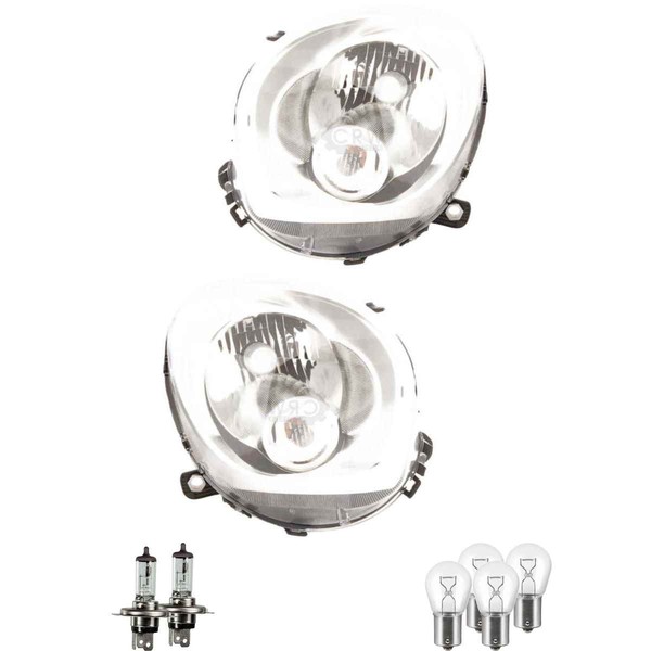 Halogen Scheinwerfer Set H4 Chrom FüR Mini Mini Countryman Paceman Inkl Lampen-image