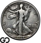 1938-D Walking Liberty Half Dollar, Better Date Denver Mint Issue