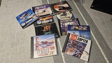 90-2000s vintage flight simulator video game set- pc CD-ROMS
