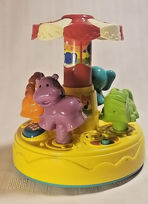Vtech Spin & Learn Color Carousel w/ Hippo Gator Elephant Lion - Preowned Works