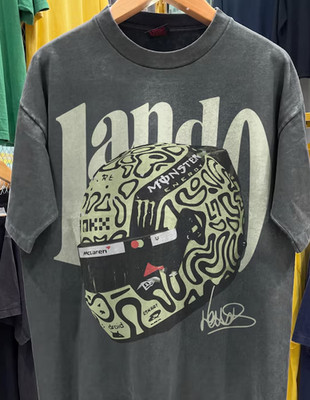 Lando Norris McLaren F1 Racing charcoal color shirt Reprint VK11351