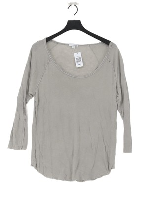 James Perse Herren T-Shirt L Grau Leinen mit Baumwolle Basic