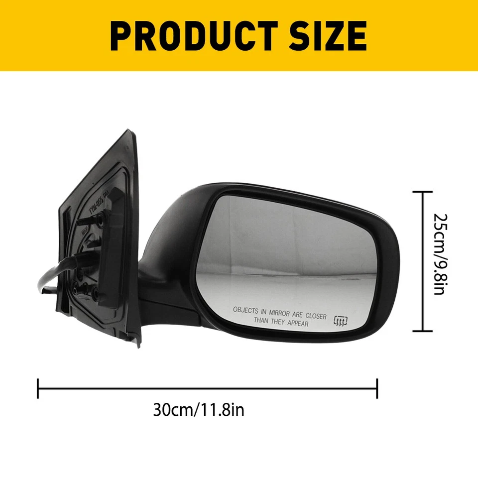 2x Espejo de puerta eléctrico lado derecho pasajero derecho derecho derecho para 09-13 Toyota Corolla TO1321247 Foto 2 de 4