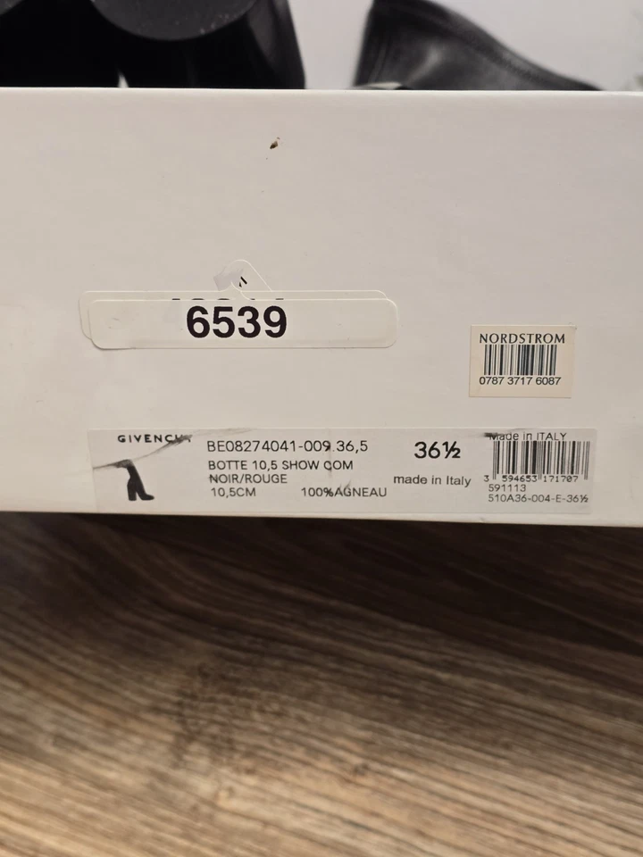  Givenchy Botte Show Com Noir/Rouge Talla 6.5-LNWT - Incluye caja y cubiertas antipolvo Foto 4 de 4