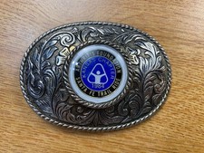 Arthritis Foundation Santa Fe Trail Ride Kansas Chapter 1984 Belt Buckle