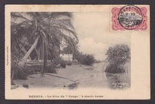 Postcard, BELGIAN CONGO, Banana, The  Congo  bank at low tide