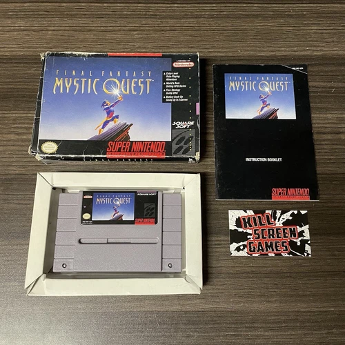 Final Fantasy: Mystic Quest Super Nintendo SNES Game Cartridge + Box + Manual