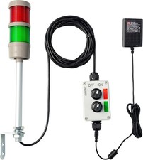 High-Visibility 2-Stack LED Tower Light with ABB Selector for Industrial Use
