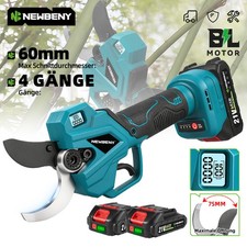 60mm Maximaler Schnitt Akku Astschere 4 Gänge Rebschere Rosenschere Baumschere 