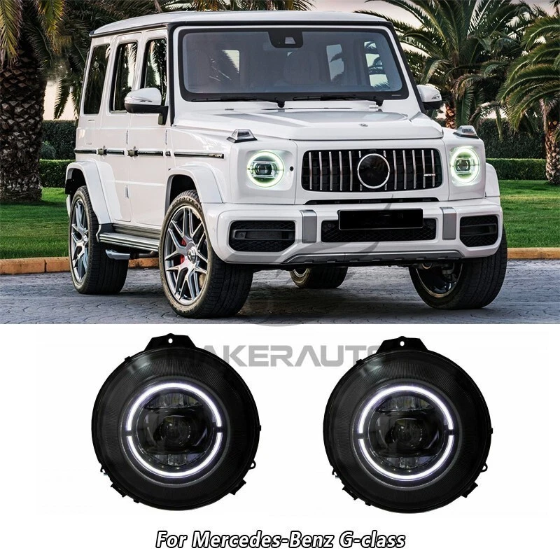 Faróis de LED pretos estilo NOVO 2019+ | G63 G500 G550 W463 07-18 facelift - Imagem 3 de 4