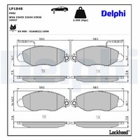 Bremsbelagsatz Scheibenbremse Delphi LP1848 FüR F102 DKW Cabstar F12 Auto 23435