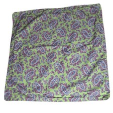 Vintage Ralph Lauren STUDIO PAISLEY only 1 European Pillow Shams Greenvale Green