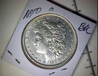 1890-O Morgan Silver Dollar Coin, BU