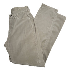 Vintage Lee Riveted Silver Corduroy Pants Size 12 Long 30x33 USA Made Woman's