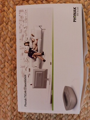 Phonak TVLink2 Base Station TV Link II TV sound amplifier. Hear your TV. New