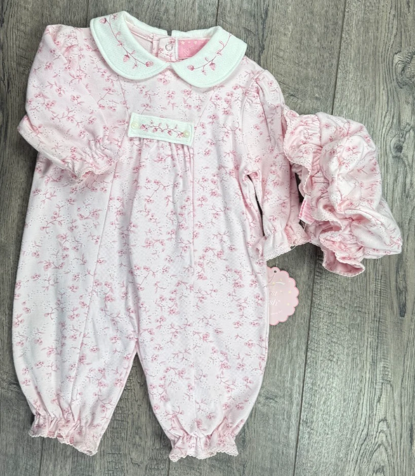 Baby Girl Clothes New Vintage First Wish 6 Month 2pc Pink Flower Outfit W/Hat
Opens in a new window 