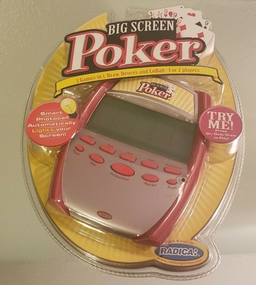 big screen poker handheld game