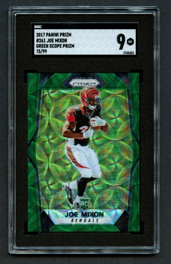 2017 Panini Prizm Football Green Scope /99 JOE MIXON RC #261 SGC 9 MINT Rookie