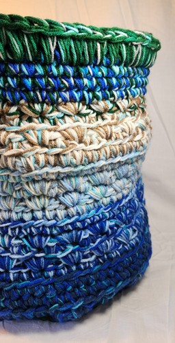 Boho Crochet Handcrafted Basket/Tote Multi-Use Storage Throws~Yarn~Gifts~Toys - Picture 7 of 12