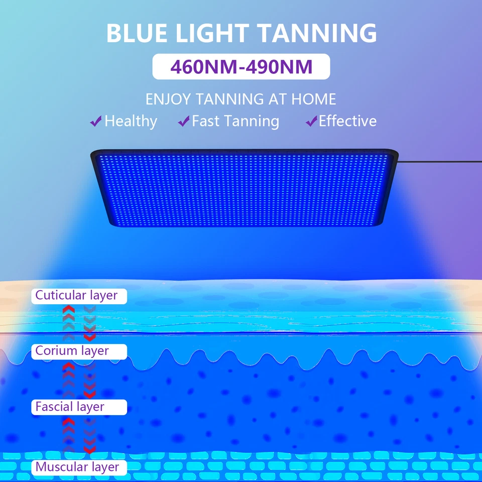 Sunless Tanning Mat Skin UV-free Tanning Lamp Pad Solarium Light Bronze Skin - Image 3 of 4