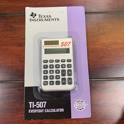 Vintage Texas Instruments 507 Solar Calculator TI-507 NEW Sealed 1992