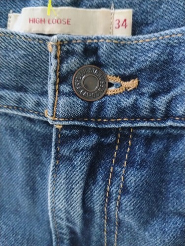 Signature Levi Strauss ERROR BIG E 34 (ACTUAL 38 WAIST x 43 LENGTH) Blue Jeans - Picture 6 of 13