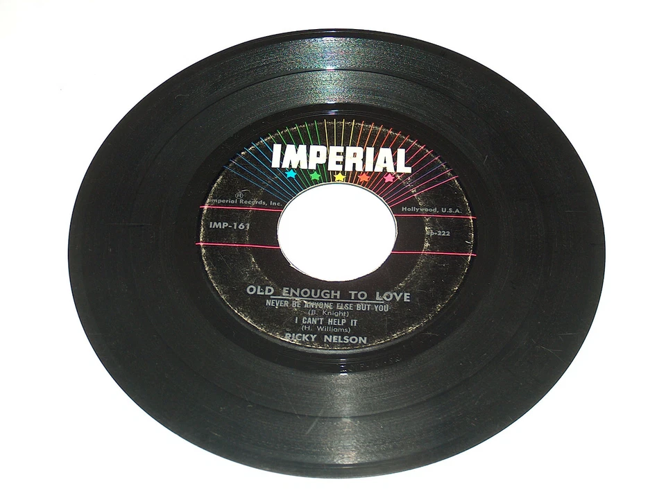 45 RPM Ricky Nelson Old Enough To Love IMP 161 Pop Vocal Vinyl EP Record VG - Image 4 of 4