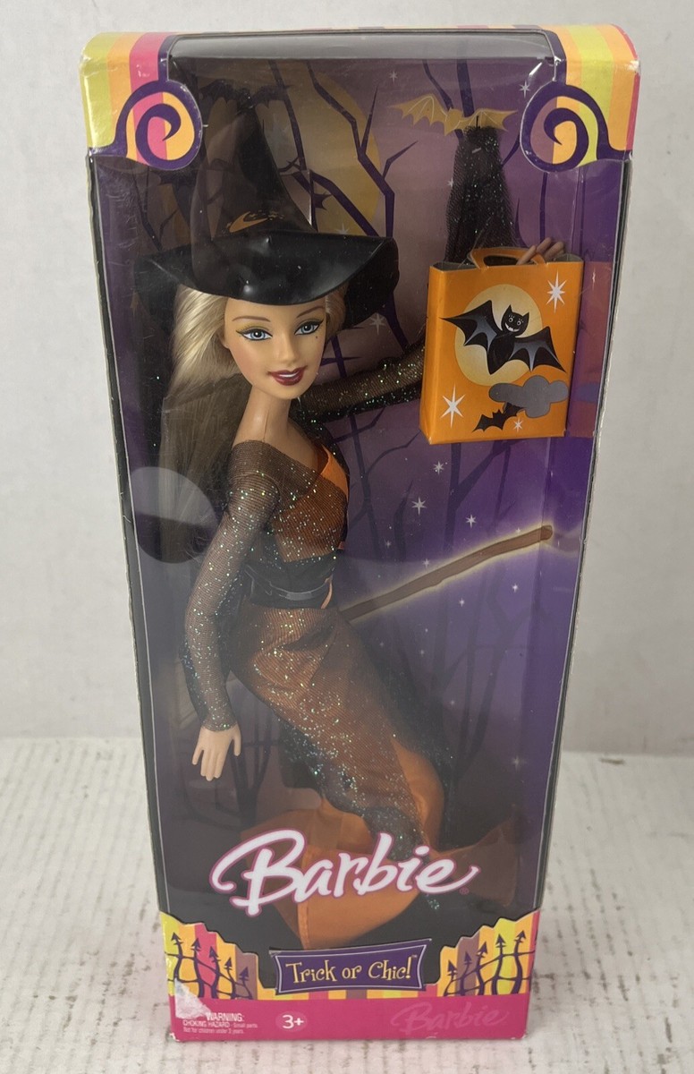 2006 Halloween Barbie Trick or Chic! Witch Doll Blonde Holiday