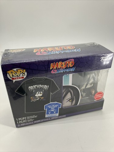 FUNKO POP! NARUTO SHIPPUDEN Orochimaru Metallic Pop & Tee Shirt SIZE-M New