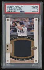 2009 Upper Deck Sweet Spot Classic Jumbo Edgar Martinez /44 Patch Jersey PSA 8