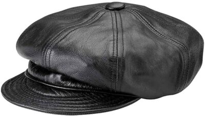 New York Hat Co . Lambskin Leather Spitfire Cap,Made in US, Style