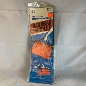 Brown Purse Handbag Handles Vtg E-Z Buckle Soft Sewing Knitting Crafting