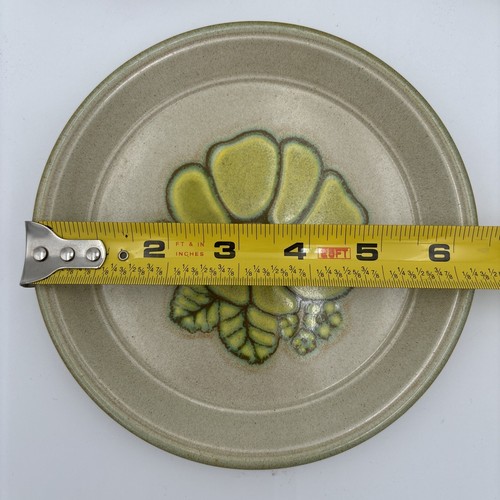 4 x Vintage Kiln Craft Stoneware Green Festival Side Plates 6.5" - Picture 10 of 10