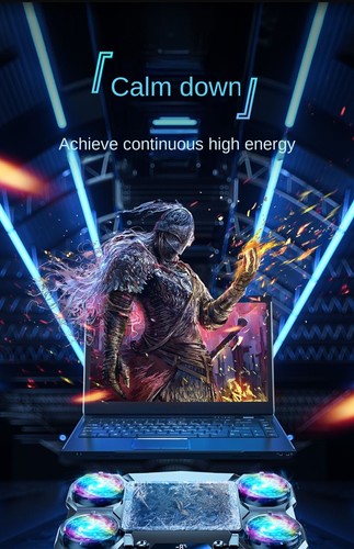 Gaming Laptop Cooling Fan Semiconductor Notebook Cooler RGB Stand Phone Holder - 第 6/7 張圖片
