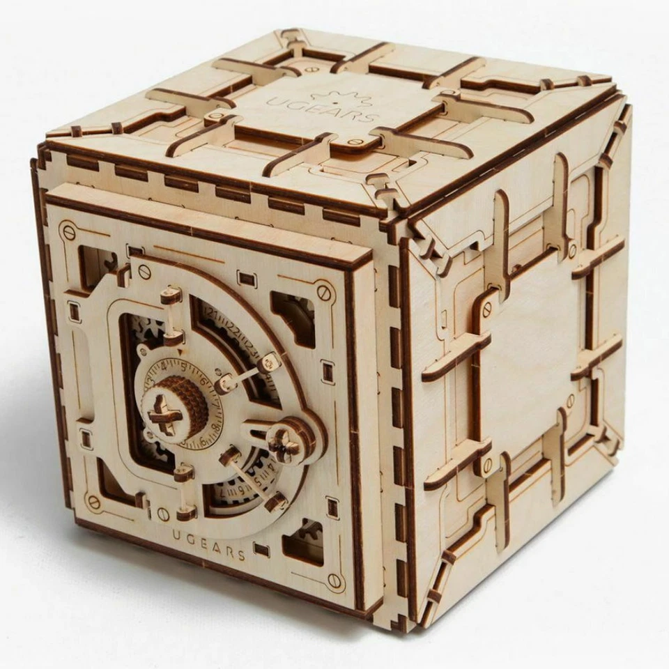 UGEARS Cassaforte Segreta 3D Kit Di Costruzione In Legno Puzzle Modello 70011 - Immagine 3 di 4
