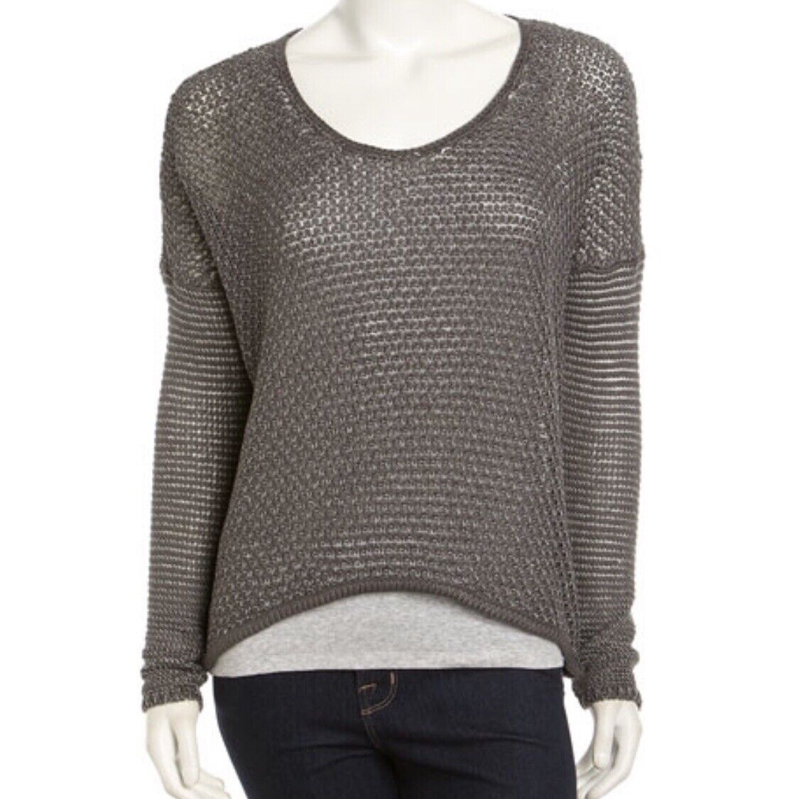 NWT $345 Helmut Lang Women's Brushed Knit Sweater Gray NWT $345 Helmut Lang Women's Brushed Knit Sweater Gray