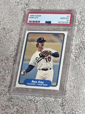 PSA 10 GEM MINT BASEBALL CARD 1982 FLEER RON CEY LOS ANGELES DODGERS