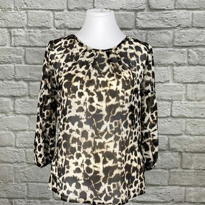 talbots leopard blouse