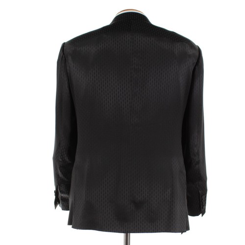 Italo Ferretti NWD Silk Blend Sport Coat Size 54 (44 US) Tonal Black Geometric - Picture 6 of 11